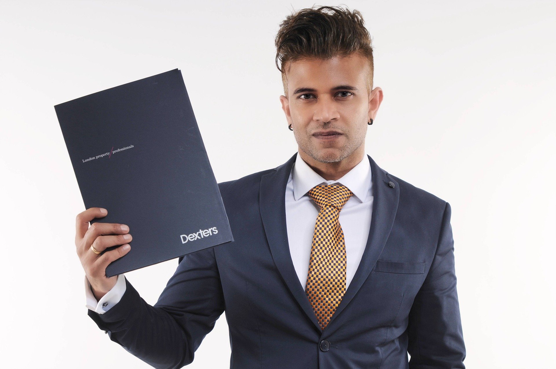 Businessman holding a folder