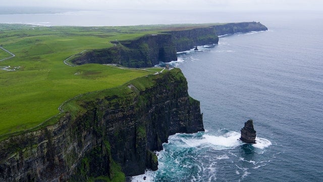 A picture of an Irish coast