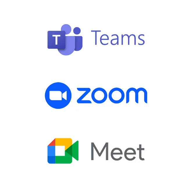 Skype,Zoom,Meet